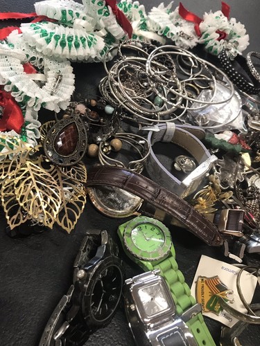 Junk Drawer Lot - Pins, Watches, Jewelry, etc