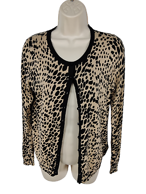 Leopard print top cardigan m&s