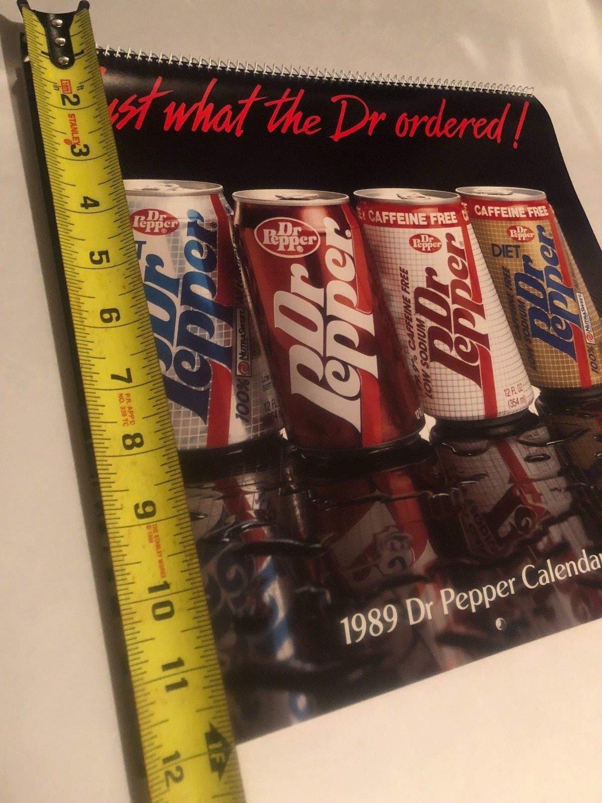Vintage 1989 Dr. Pepper Advertising Wall Calendar *NEW Old Stock*