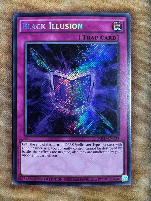 Yugioh Black Illusion YGLD-ENC00 Secret Rare Limited Edition Promo