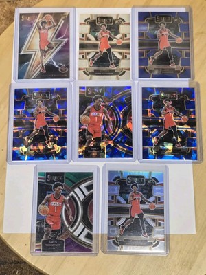 2023-2024 Panini Select AMEN THOMPSON LOT (8) ROOKIE Parallels Houston ROCKETS