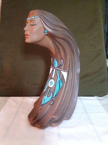 Ceramic Indian head bust