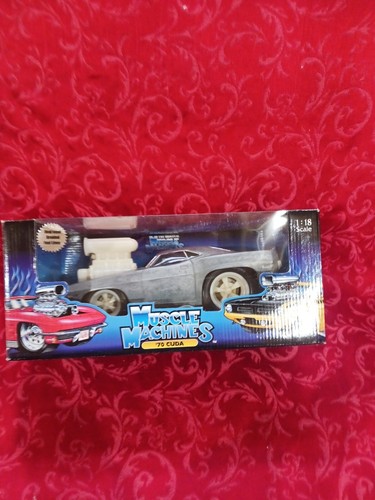 4台set/MUSCLE MACHINES/70CUDA/66GTO Muscle Machines 1/64 Purple '70 Cuda Diecast Car #01-2 W
