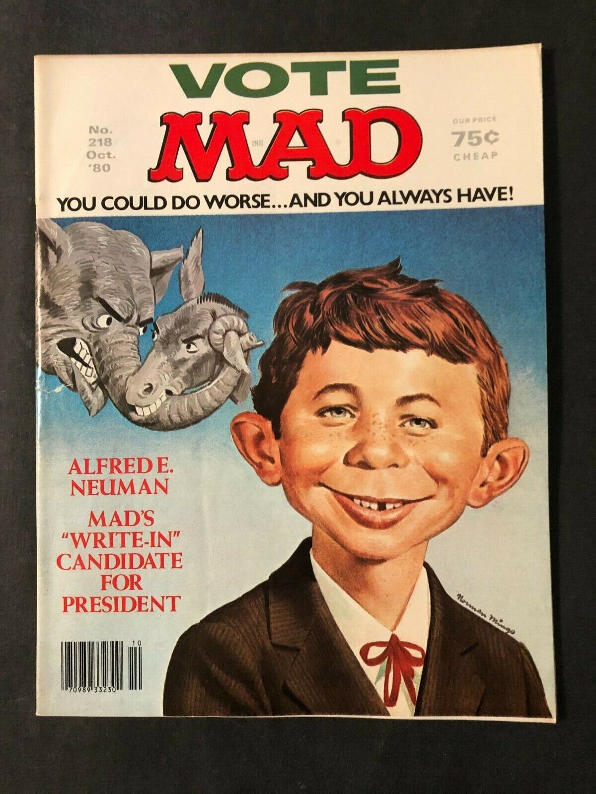 Mad Magazine October 1980 No 218 Alfred E Neuman for Mad Magazine October 1980 No 218 Alfred E Neuman for