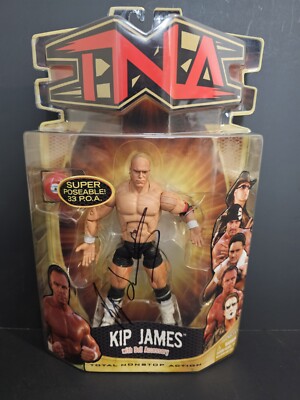 TNA Impact Wrestling Kip James Series 5 Variant Marvel Toybiz Signed Autographed