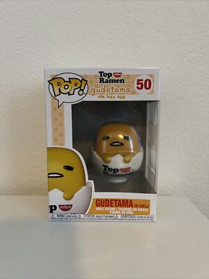 Funko POP! #50 Top Ramen: Gudetama (the lazy egg)   In Shell, New Never Opened