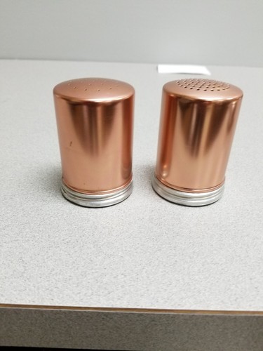 Copper Colored Aluminum Salt & Pepper Shakers+