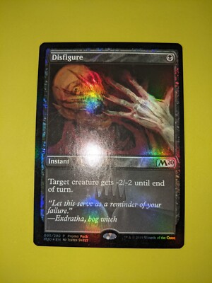 FOIL PROMO PACK Disfigure x1 Core Set 2020 M20 1x MTG Magic the Gathering