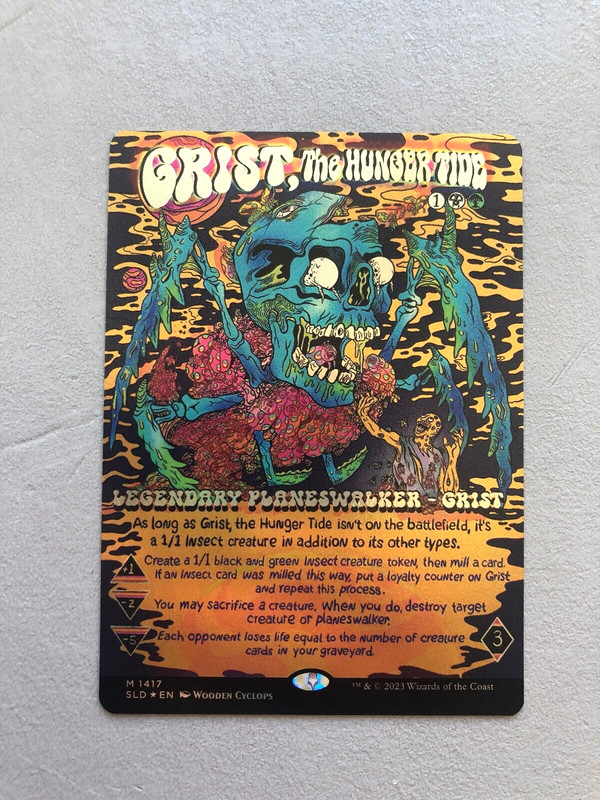 Mtg Secret Lair Buggin' Out Grist, The Hunger Tide Foil Nm