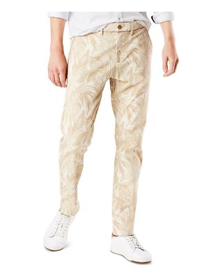 

DOCKERS Мужские бежевые прямые брюки-чиносы с эластичным рисунком, 36 Вт/34 л, Бежевый, 186240000