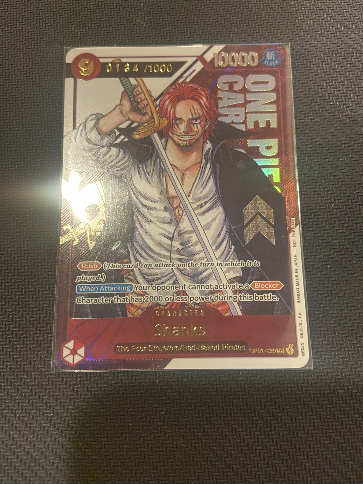 Serialised Shanks English Version 0134 Op01-120 Tournament Serialised Shanks English Version 0134 Op01-120 Tournament