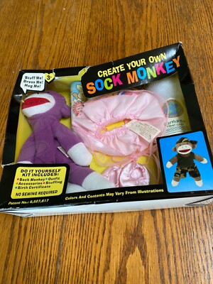 Dan Dee 'Create Your Own Sock Monkey' Kit Ballerina new in Box No Sewing