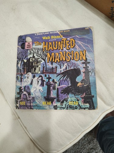 Disney The Haunted Mansion Read Along Book and Record 7&rdquo; Vintage 45