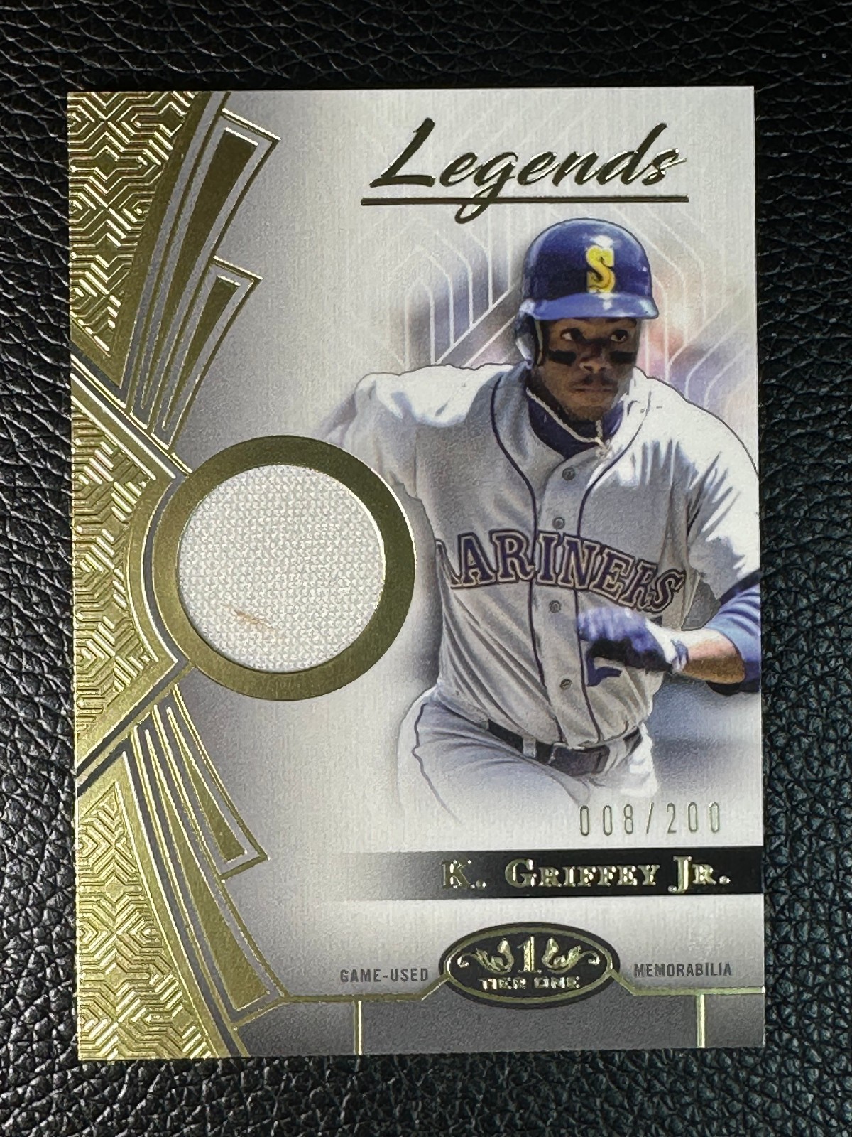 2023 Topps Tier One Legends Ken Griffey Jr 8/200 Game Used Jersey