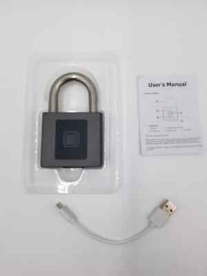 eLinkSmart Fingerprint App Padlock, Keyless, Heavy, Waterproof, Rechargeable