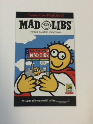 SDCC 2018 Comic Con EXCLUSIVE Mad Libs VI Worlds Greatest Word Game NEW!