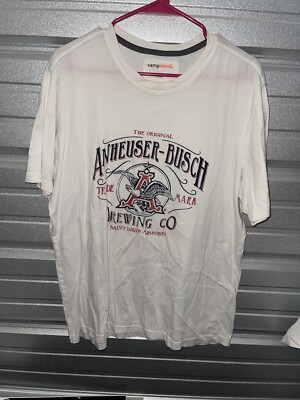 Camp David Budweiser In Bottles Mens T-Shirt Anheuser Busch Red Large (HOME14)