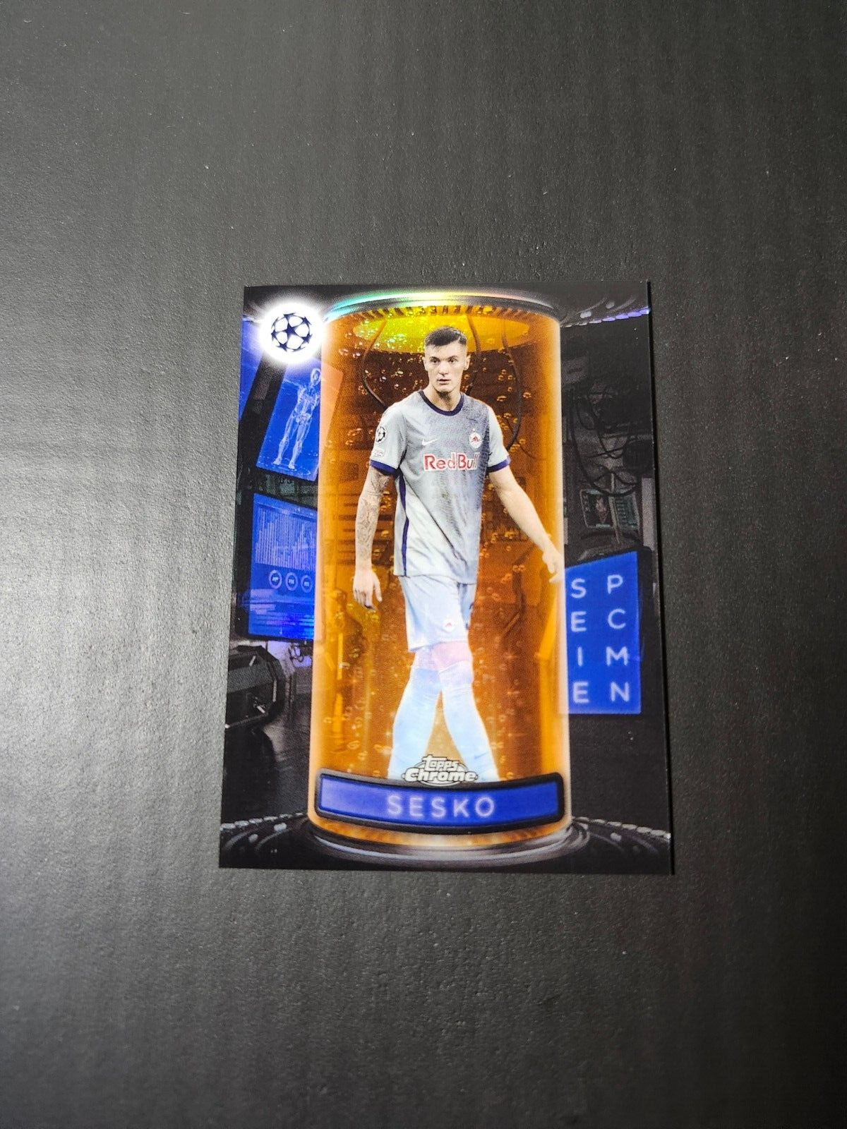 2022-23 Topps Chrome UCC Benjamin Sesko Specimens Orange
