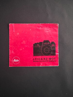 #A0772-Leica R3 Mot Bellage zur Leica R3 Anleitung