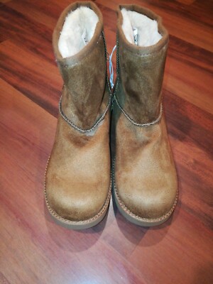 Rock And Candy by Zigi Lindyn Size 8 Womens Faux Fur Insulated Boot Brown 