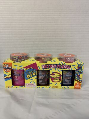 Elmer s Glue Premade Slime Retro Flash Slime Kit Includes Fun Unique Add-Ins