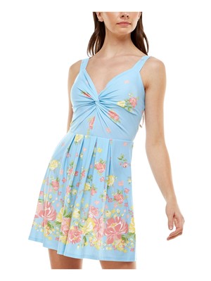 

Женское голубое короткое платье с подкладкой и грудью PLANET GOLD, юниоры, Light blue