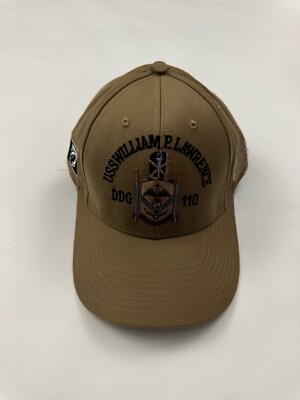 The Corps USS William P. Lawrence DDG 110 Beige Baseball Hat Cap One Size