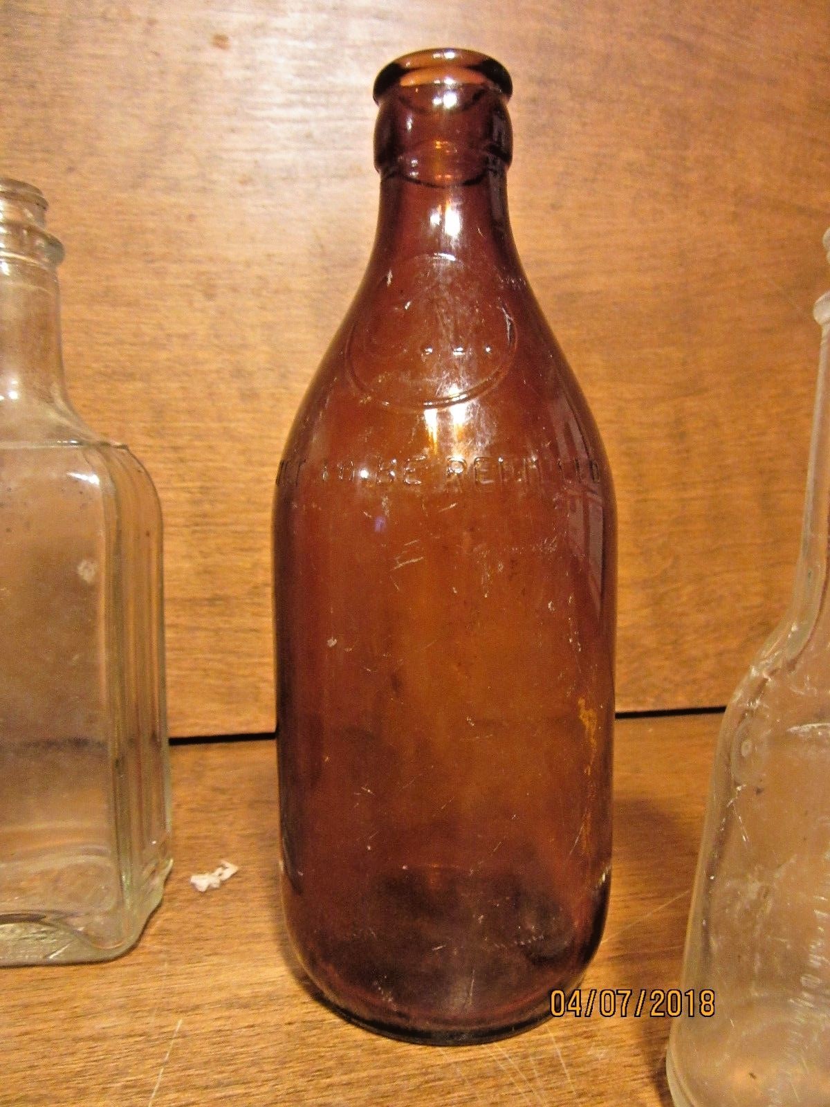 lot of 8 Vintage Glass Bottles VGC