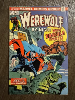 Werewolf By Night #15 FN- to FN vs Dracula Bronze Age Marvel Comic 1973
