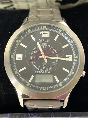STAUER ATOMIC RADIO CONTROLLED TITANIUM 3ATM WATER RESISTANCE