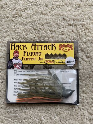 Strike King Hack Attack Fluoro Flipping Jig Hook 3/8
