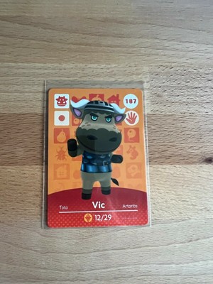 Vic # 187 Animal Crossing Amiibo Card Horizons Series 2 MINT NEVER SCANNED!