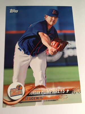 2018 Topps Pro Debut Jumbo 5x7 Jordan Humphreys Mets 5 02/49