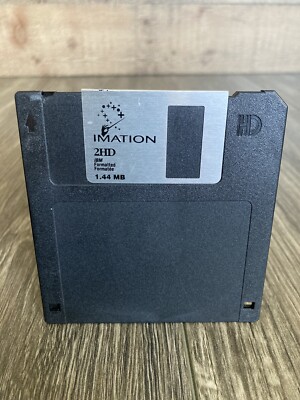 New Imation 2HD 3.5'' Floppy Disk IBM Format 1.44MB with Label