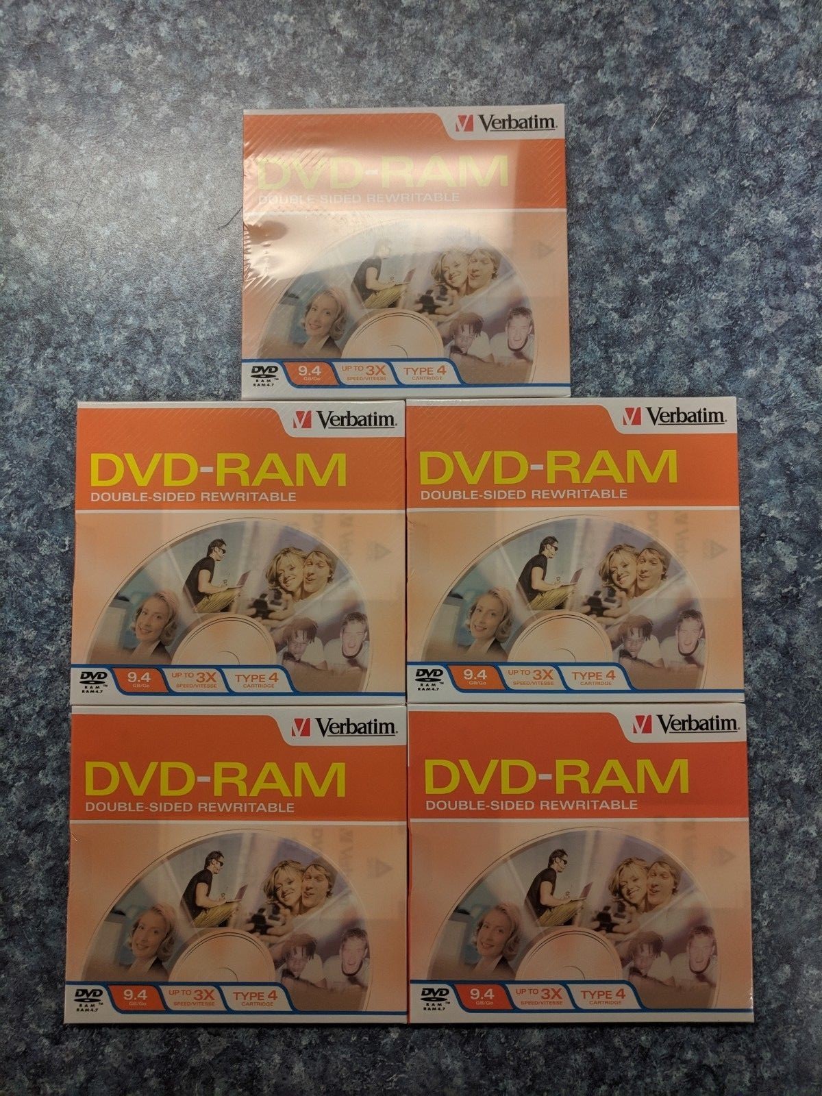 Lot of 5 - Verbatim DVD-RAM 9.4 GB 95003