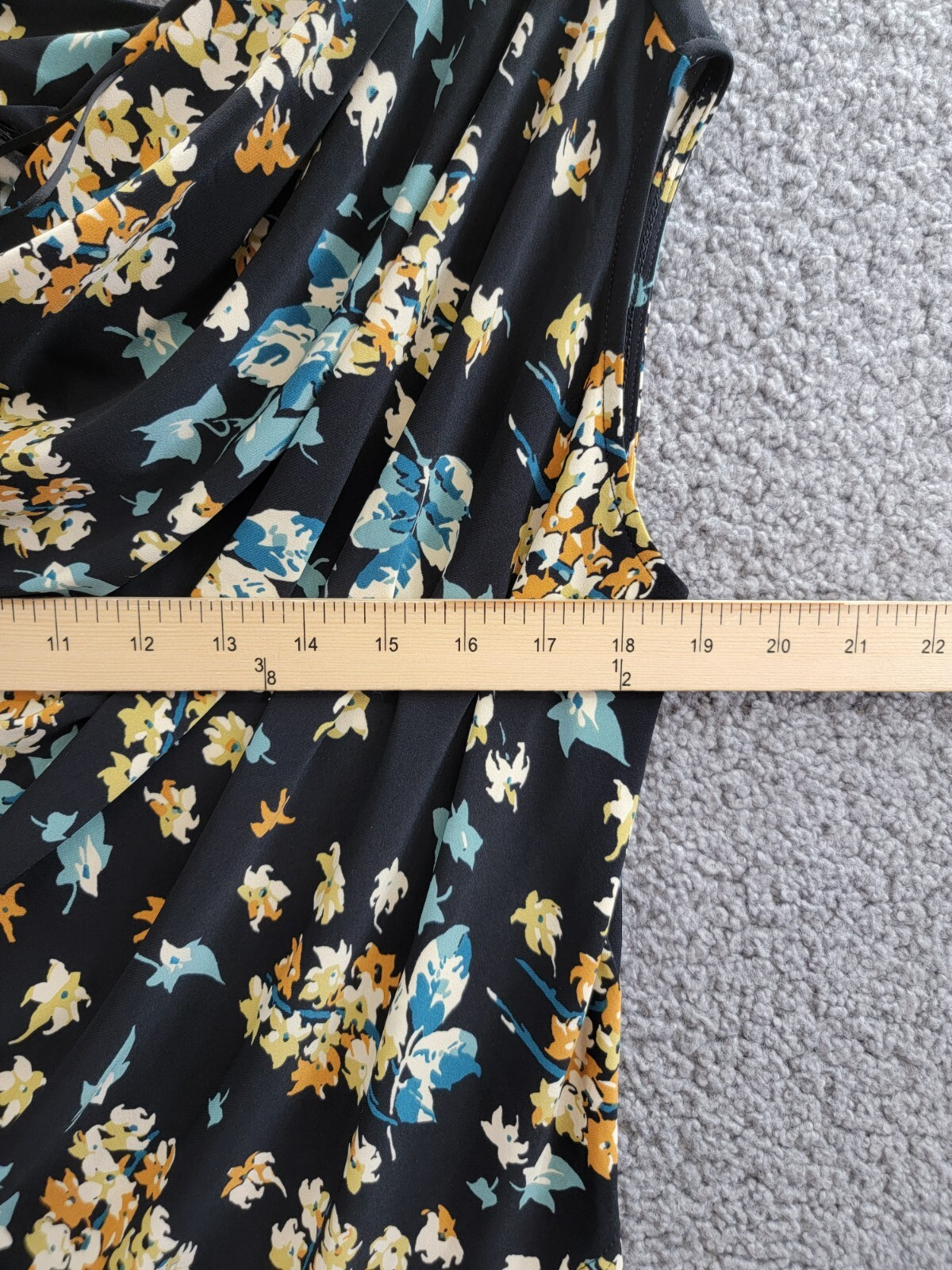 Lauren Ralph Lauren Floral Off-The-Shoulder Top Women's M Black Multi Pullover - Picture 5 of 15