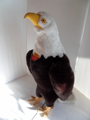 Steiff eagle bald headed eagle studio all IDs stuffed animal Germany