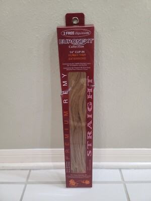 EURONEXT REMY COLLECTION 14'' CLIP IN 100% HUMAN HAIR EXTENSIONS LIGHT CARAMEL