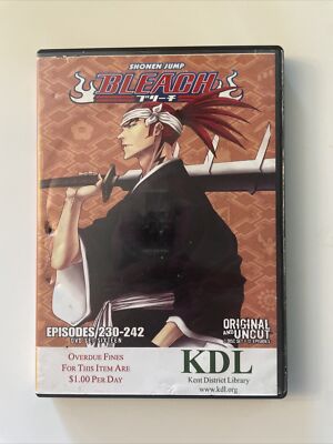 Bleach Uncut Set 16 [DVD] Episodes 230-242. previous library copy
