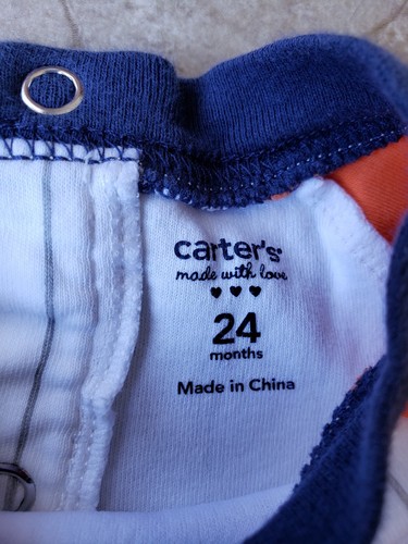 24 month boy clothes Baseball Uniform Body Suit by Carter's.
