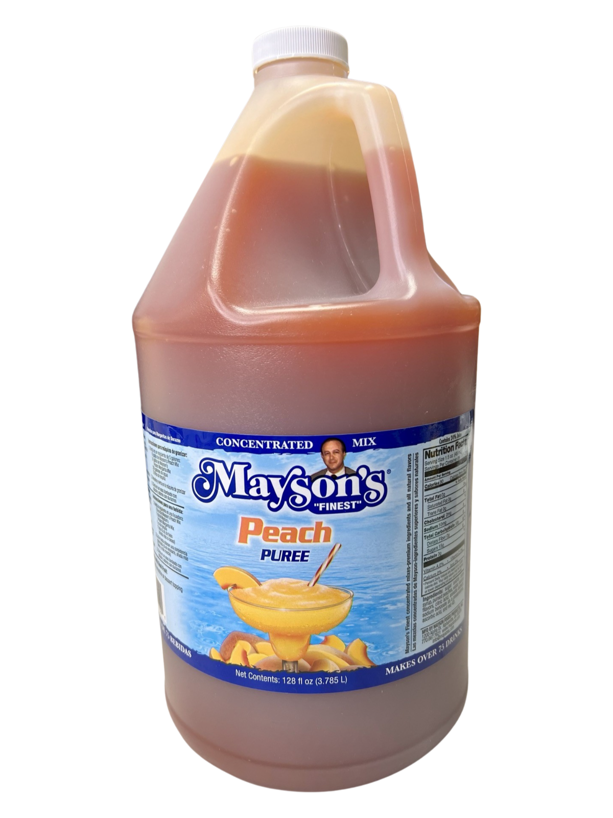 Mayson's - Peach Puree (Restaurant Style) 1 Gallon, makes 75+ Drinks