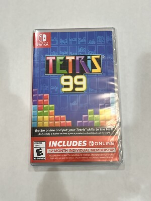 Tetris 99 + 12 Month Nintendo Switch Online Individual Membership New Sealed!