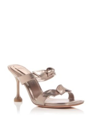 Женские золотые босоножки Clarita без застежки на кожаном каблуке от ALEXANDRE BIRMAN 39
