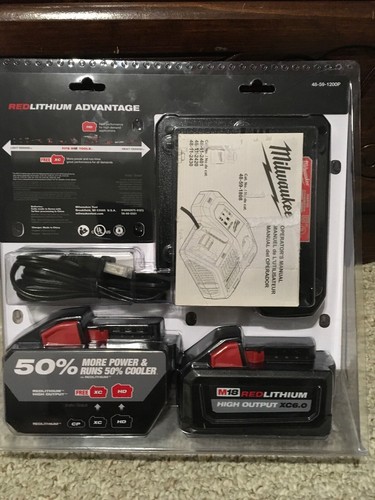 Milwaukee M18 HIGH Output 12.0 Battery & 6.0 Battery Starter Kit 48-59-1200