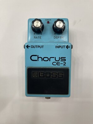 Boss CE-2 Chorus Long Dash Silver Screw 1980 9v Guitar Effect Pedal MIJ Japan