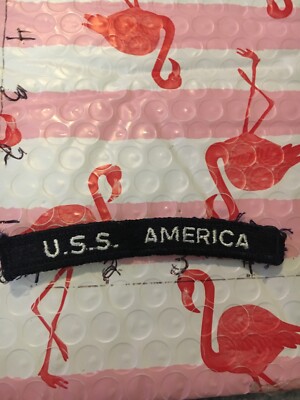 US NAVY SHOULDER STRIP TAB rocker Patch 10/29/24 USS America