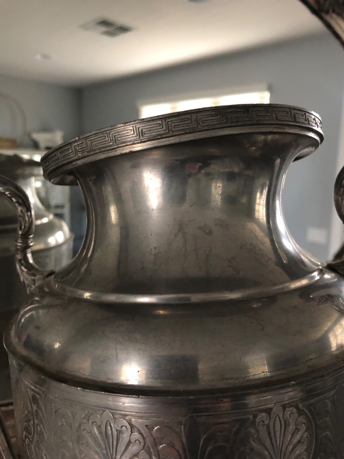 LARGE VINTAGE SILVER PLATE TROPHY CUP