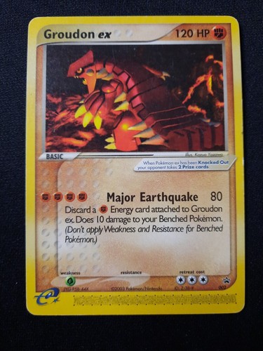 Pokemon Groudon EX 002 Black Star Promo E-Series JYG-P58-44X Pokemon Groudon EX 002 Black Star Promo E-Series JYG-P58-44X