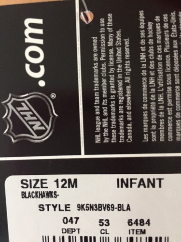 Chicago Blackhawks NHL Red Pajamas Size 12M, Footie, Sleeper