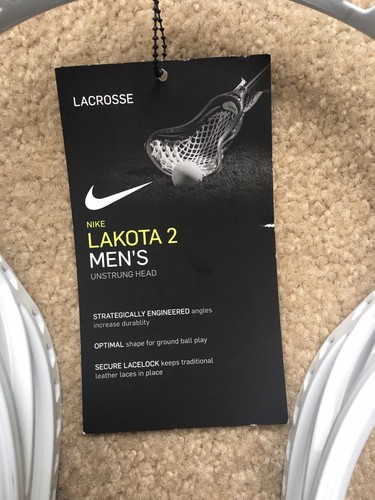 Nike Lakota 2 White Unstrung Lacrosse Head Brand New